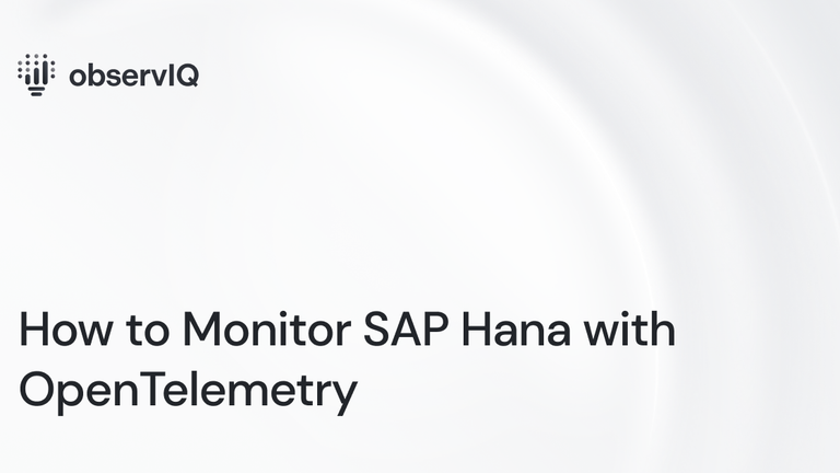 How to Monitor SAP Hana with OpenTelemetry