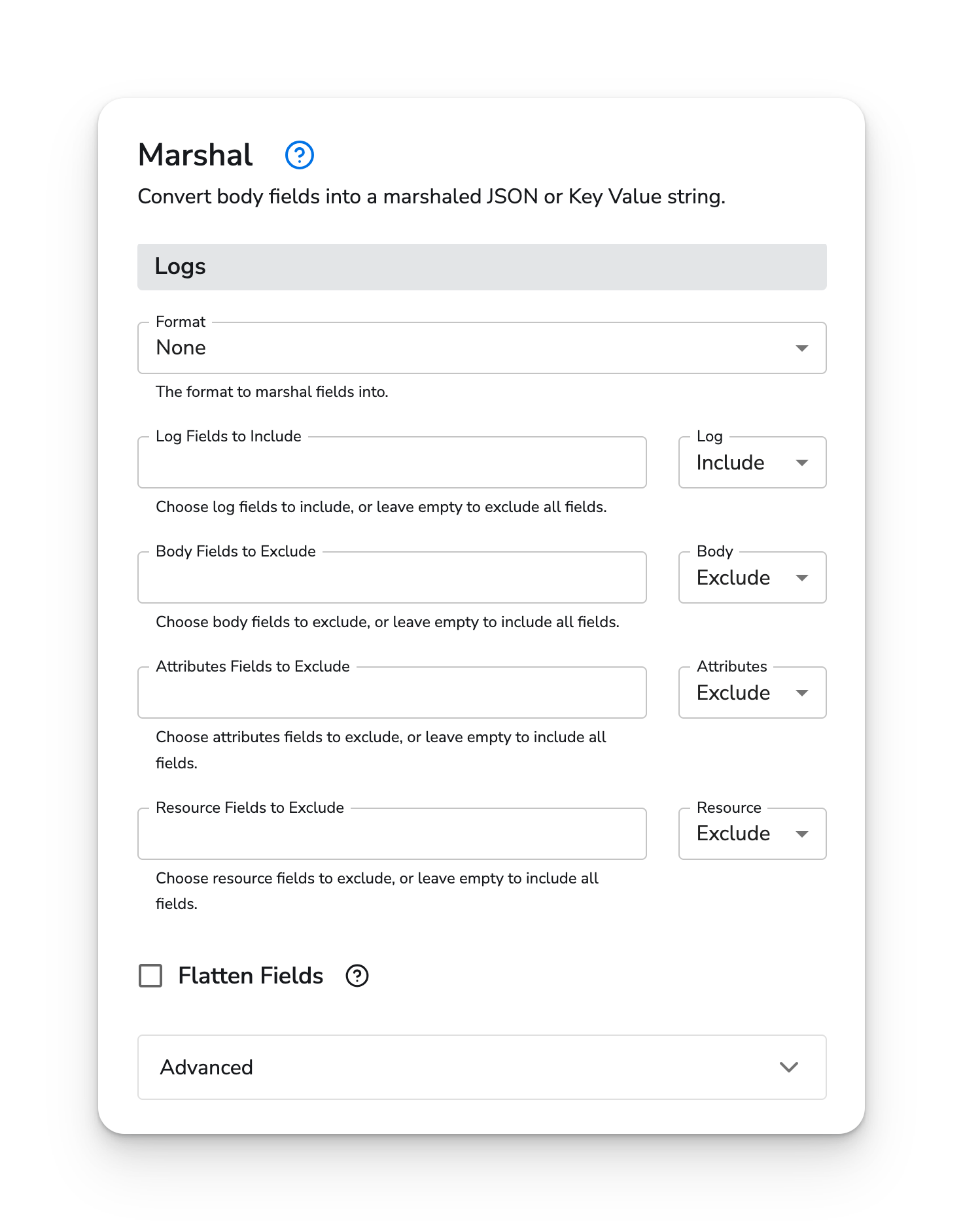 observIQ docs - Marshal Processor - image 1