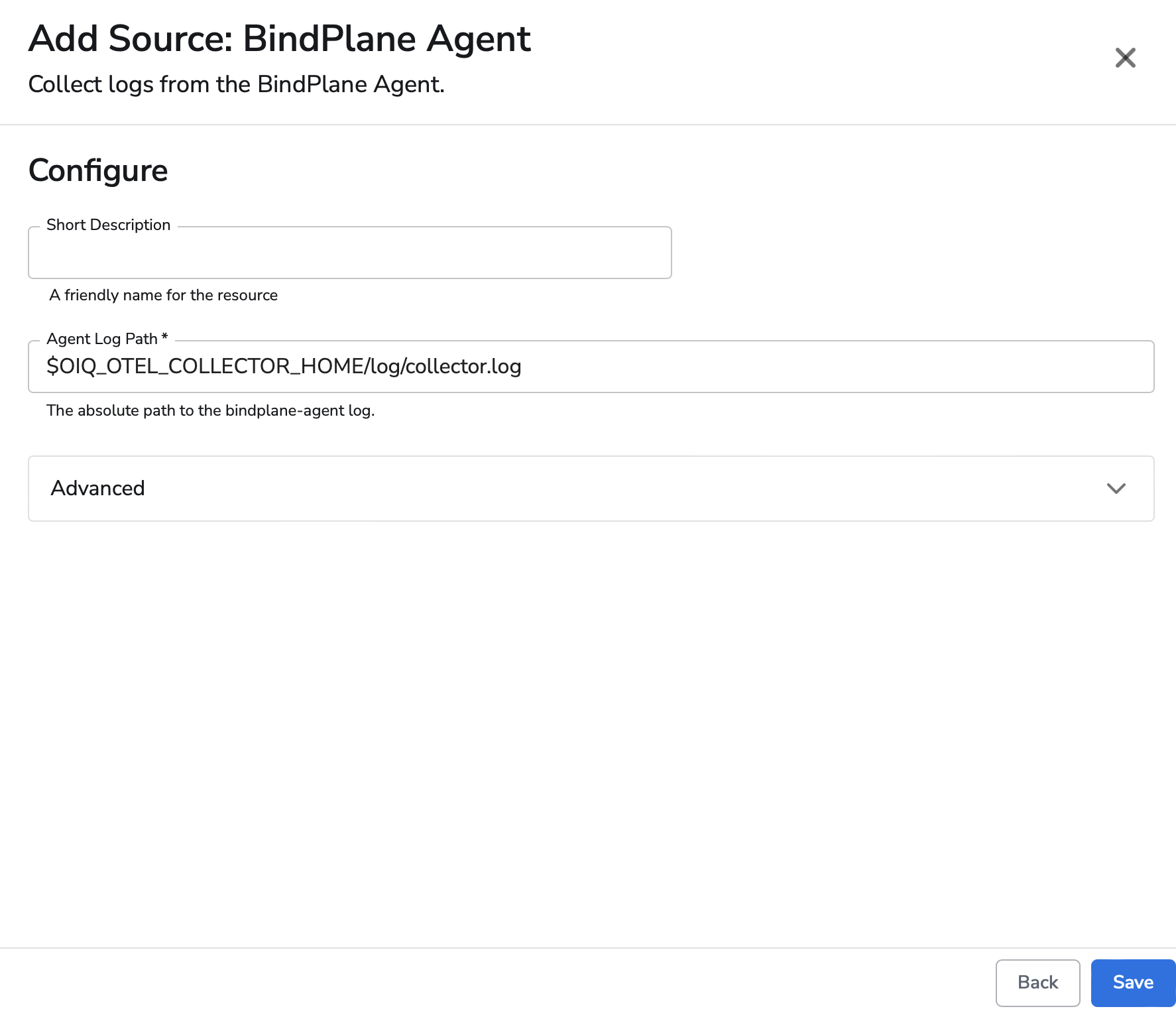 observIQ docs - Adding a Bindplane Agent source - image 2